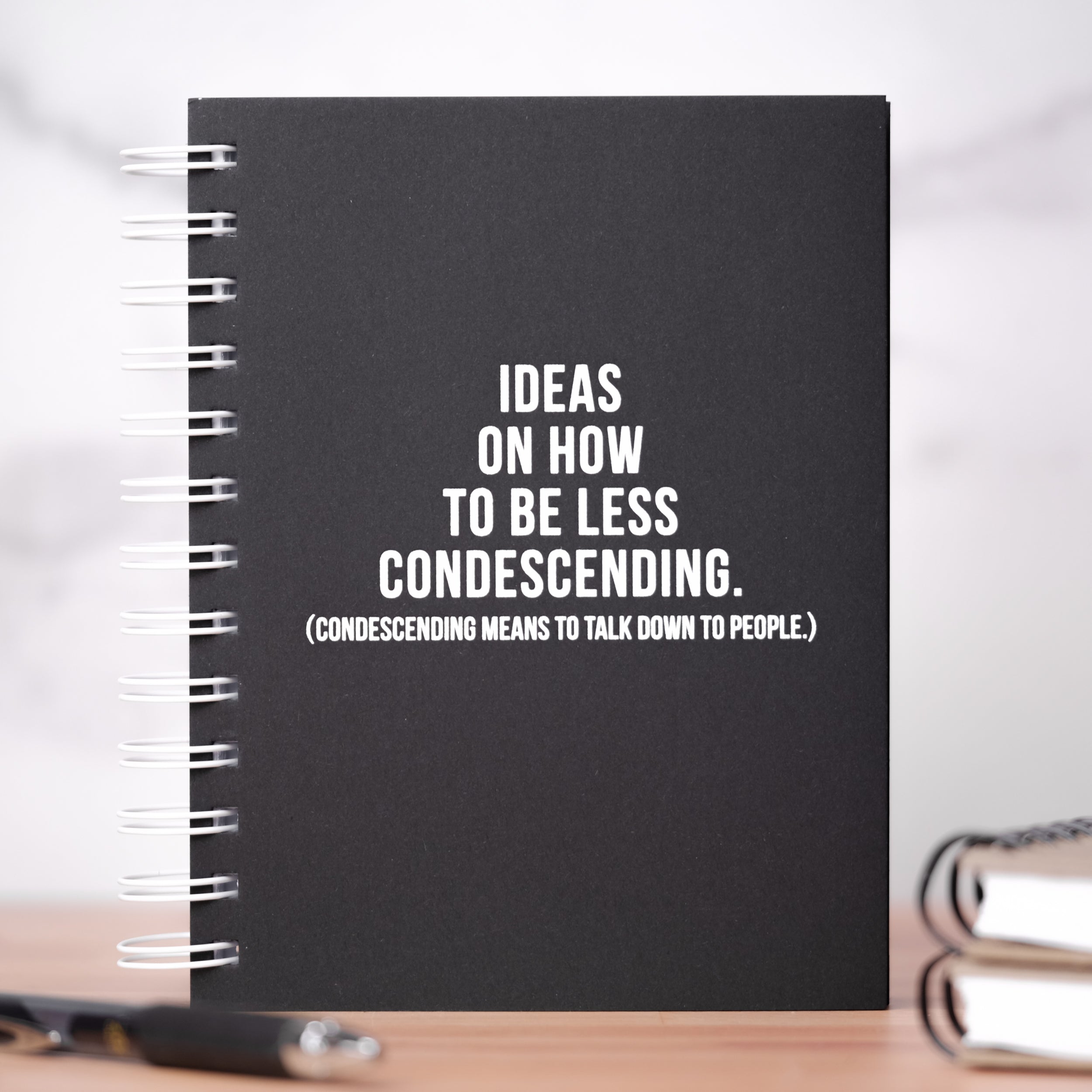 How to be less condescending... Letter Pressed Journal. Case pack of 6