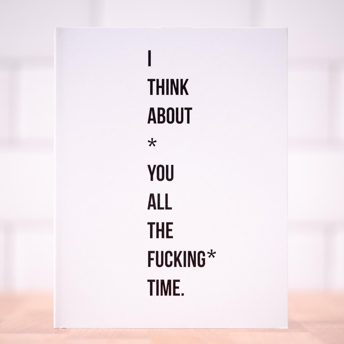 I think about you... Love Card. Case pack of 10.