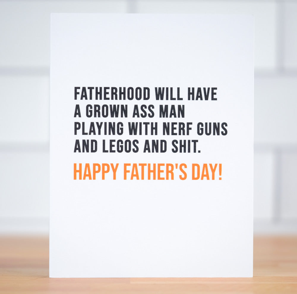 Nerf Guns & Shit... Father's Day Card. Case Pack of 10