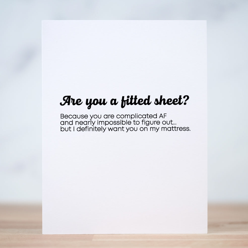 Are you a fitted sheet?... Love Card. Case Pack of 10