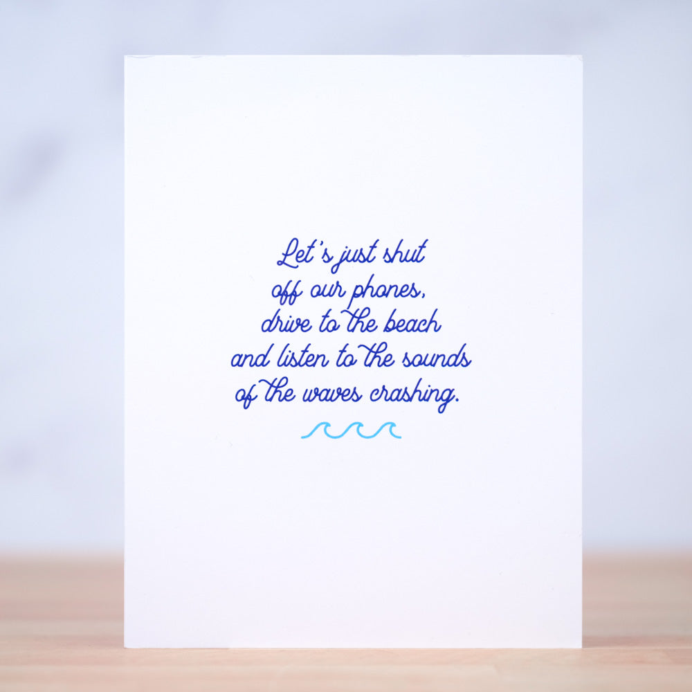 Let's drive to the beach... Love Card. Case Pack of 10