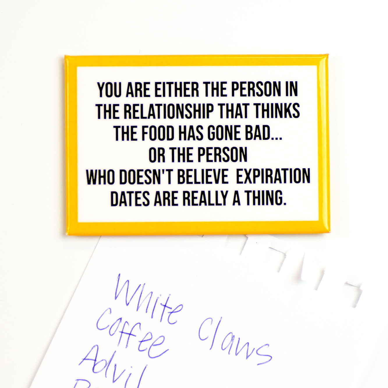 Doesn't believe in expiration dates... Magnet. Case Pack of 8