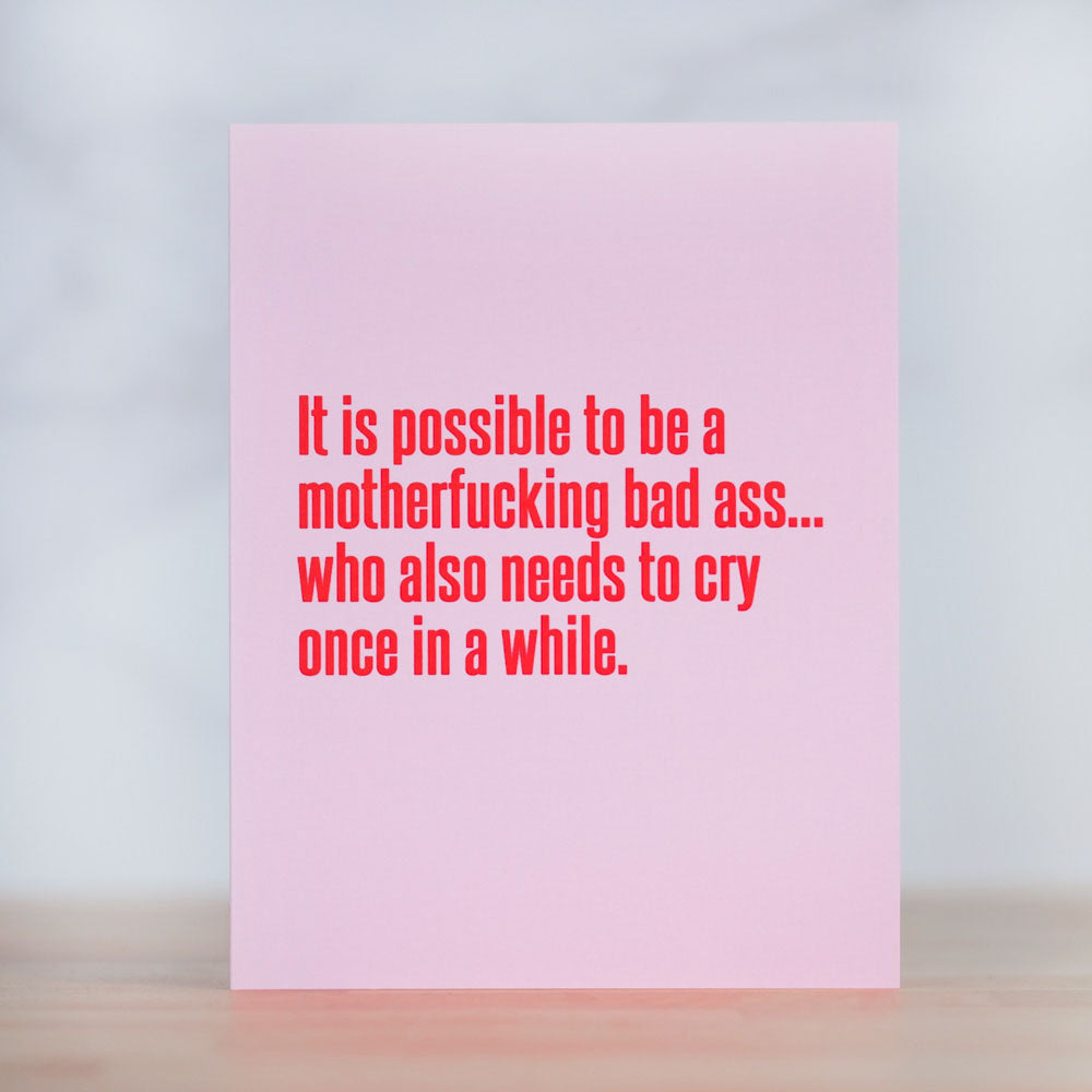 Motherfucking Bad Ass... Friendship Card. Case Pack of 10