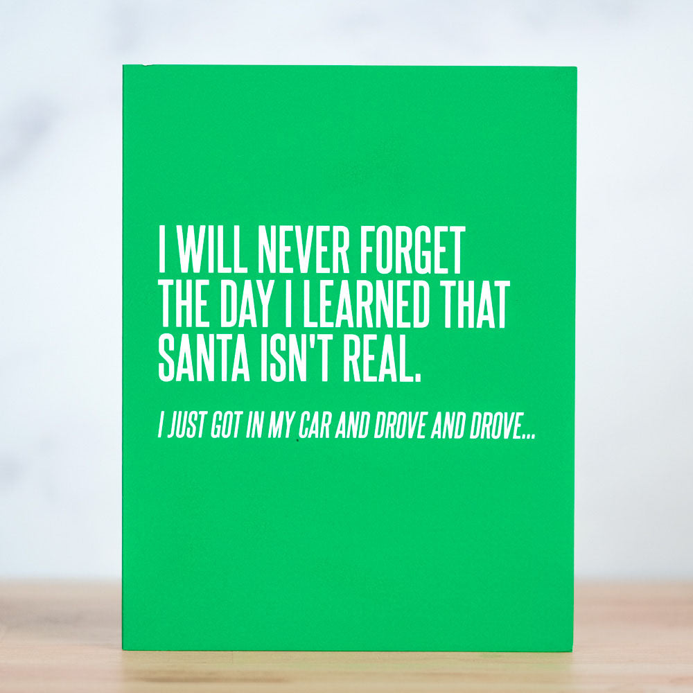 The day I found out about Santa... Christmas Card. Case Pack of 10