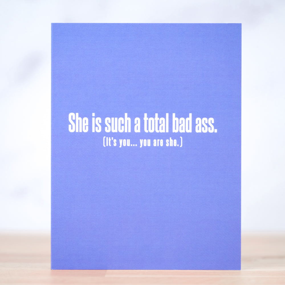 A total bad ass... Friendship Card. Case Pack of 10