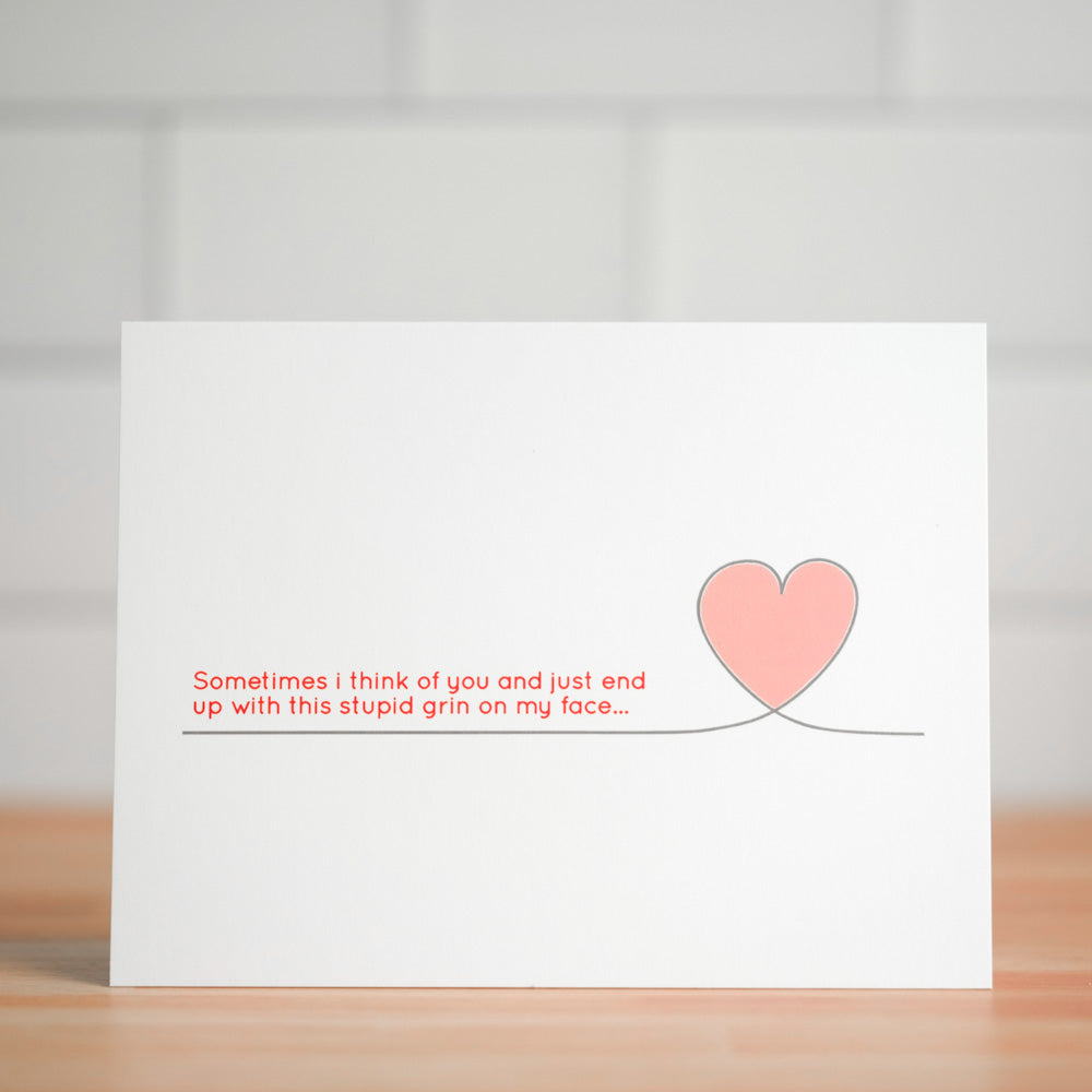 Stupid grin on my face... Love Card. Case Pack of 10