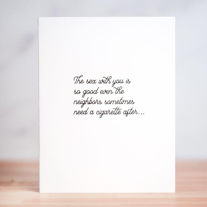 The sex is so good... Love Card. Case Pack of 10