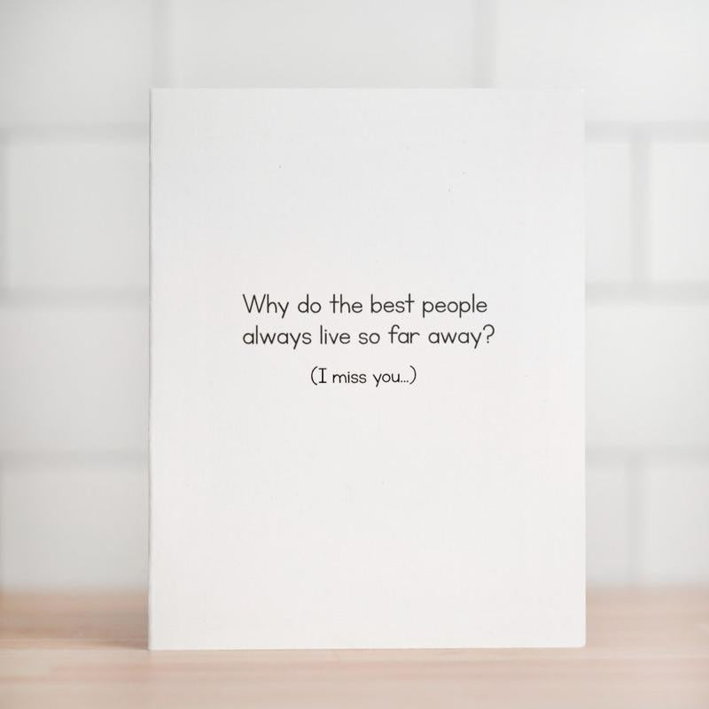Why so far away?... Friendship Card. Case Pack of 10