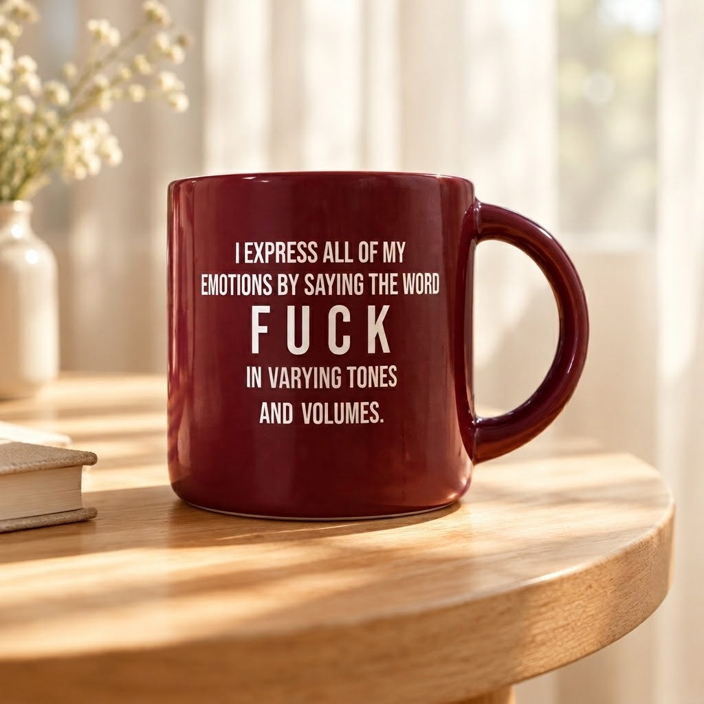 I Express All of My Emotions.. Coffee Mug. Case Pack of 12